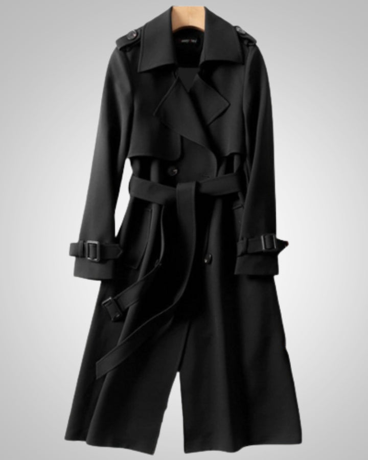 Sandra | Damen Klassischer Bindegürtel Trenchcoat