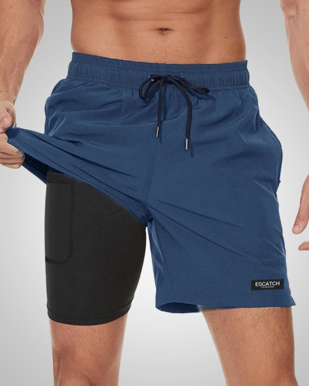 Rahul | Herren Sportliche Slim-Fit Badehose Mit Innenshorts