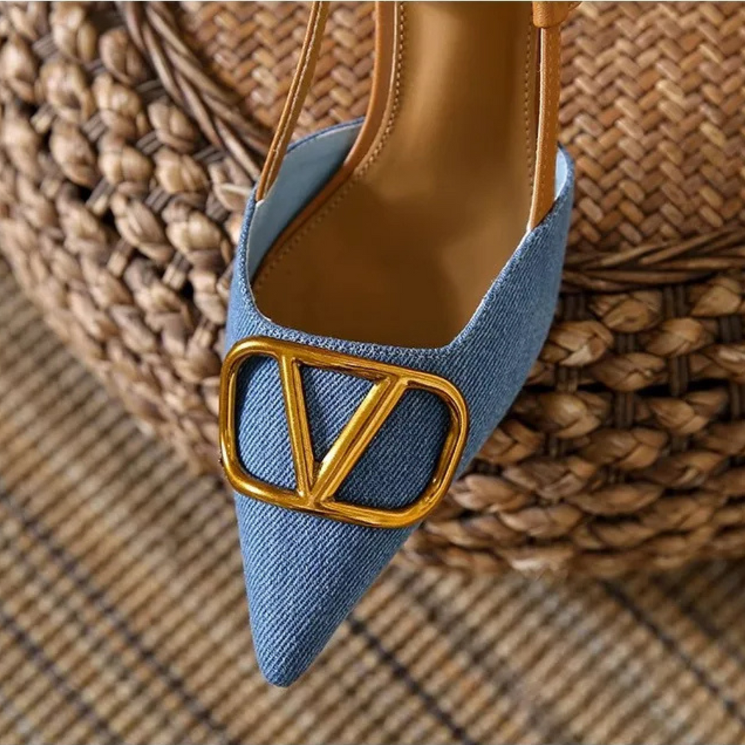Heliodor | Damen Pumps mit Slingback und Stilettoabsatz für festliche Abende