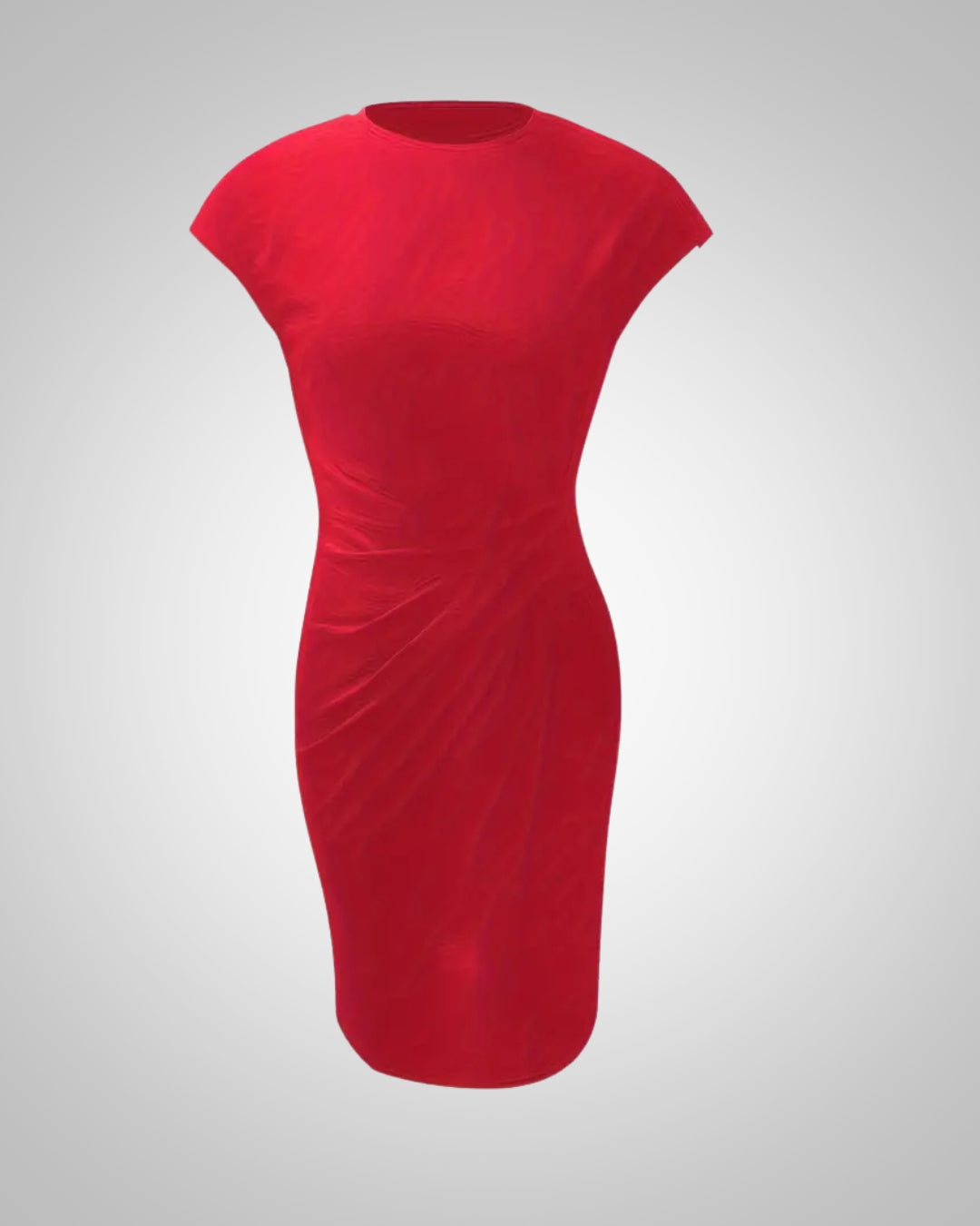 Isla | Damen Elegant Rundhalsausschnitt Bodycon Midi Kleid