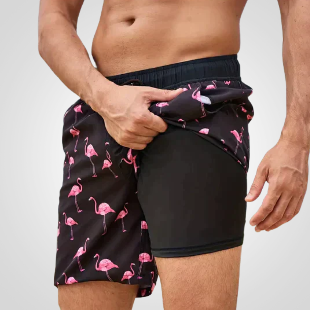 Damian | Herren Sportlicher Slim Fit Badehose mit Innenfutter