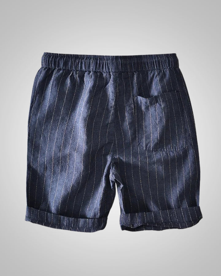 Lior | Herren Gestreifte Sommer Leinen Shorts