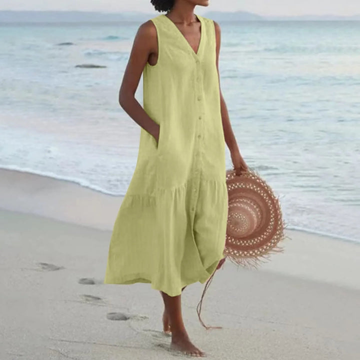 Geraldine | Damen Lässiges Strandkleid Mit Bauchabdeckung