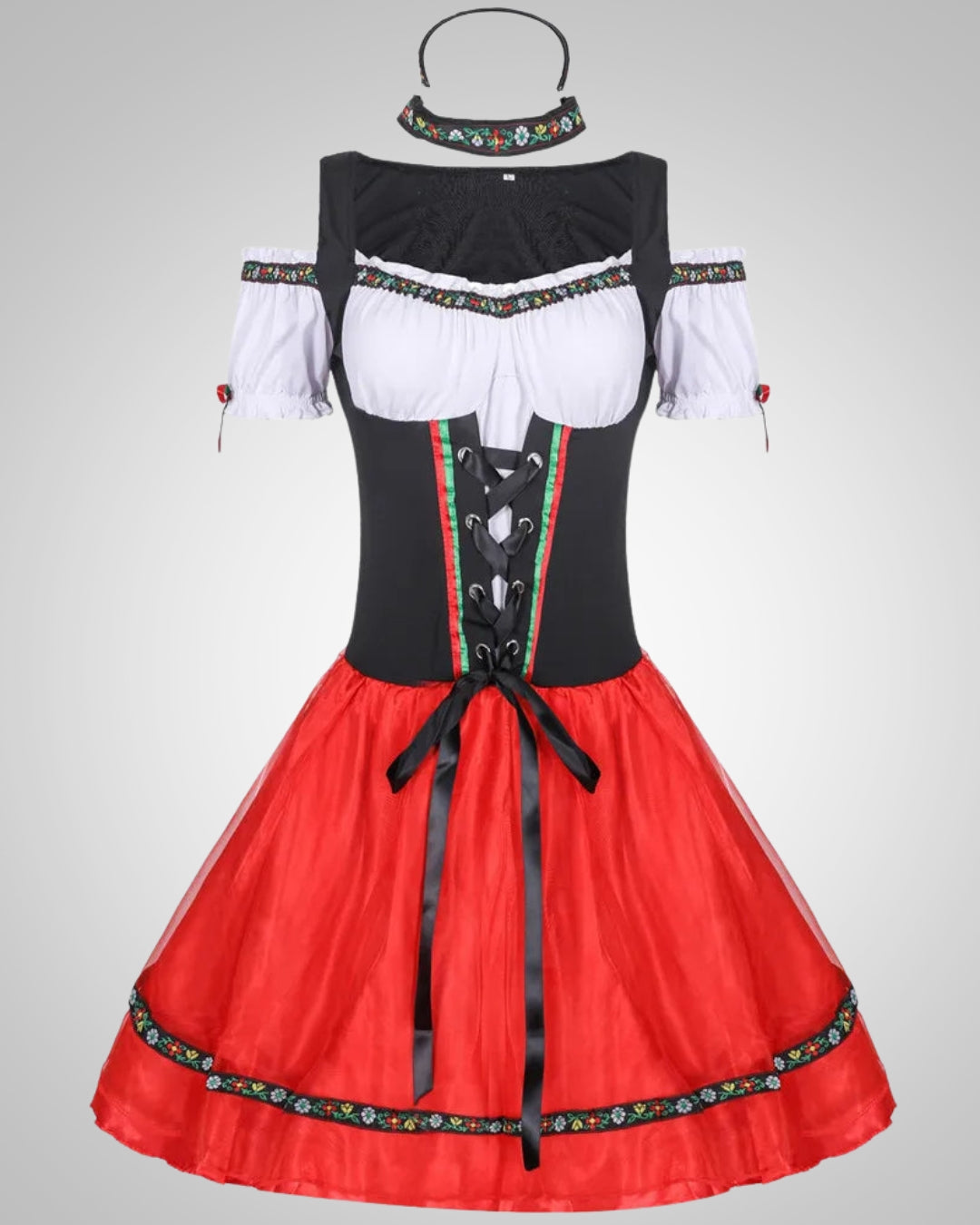 Nela | Damen Traditionelles Dirndl Oktoberfest Kostüm