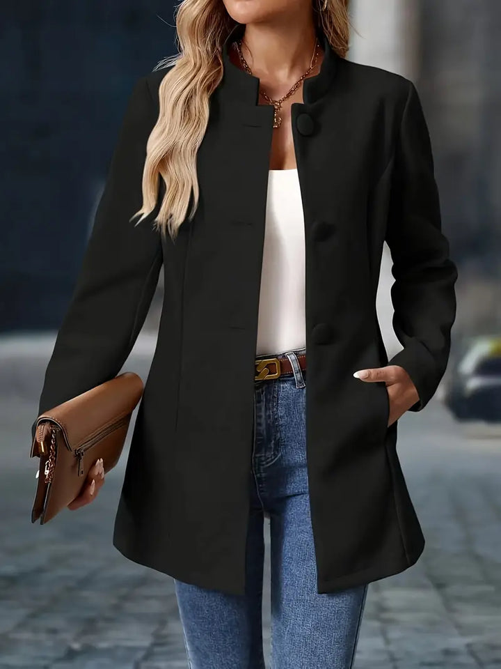 Lia | Damen Eleganter Herbstmantel mit Knöpfen