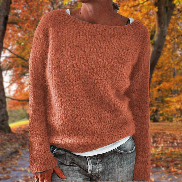Charlotta | Damen Lässiger Lockere Passform Strickpullover