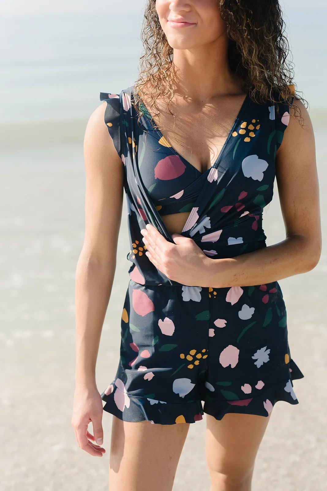 Veronika | Damen Beach Badeanzug Mit Bauchabdeckung