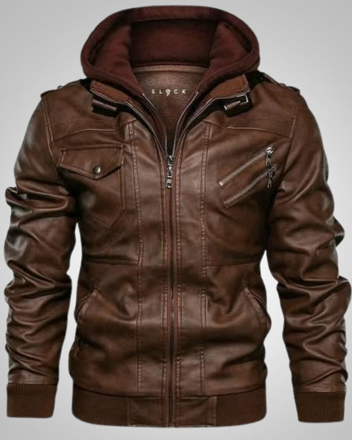 Wesley | Herren Moderne Asymmetrische Lederjacke