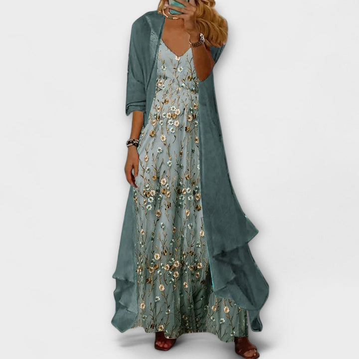 Leticia | Damen Elegantes Hochzeitsgast Sommer Maxikleid