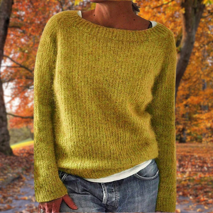 Charlotta | Damen Lässiger Lockere Passform Strickpullover
