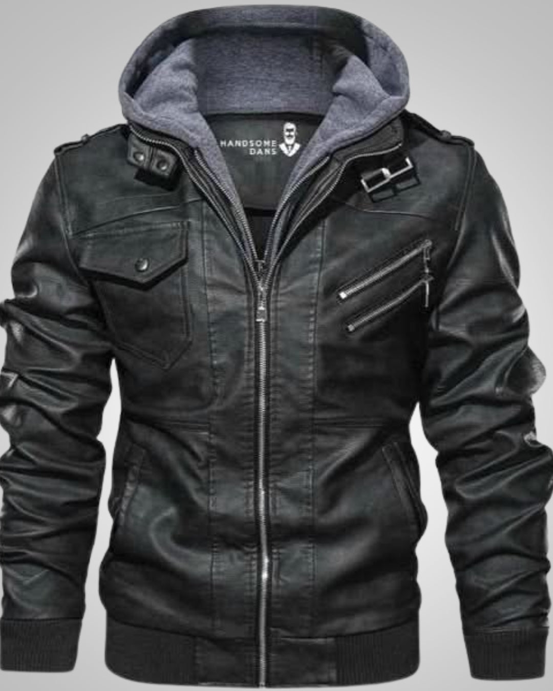 Wesley | Herren Moderne Asymmetrische Lederjacke