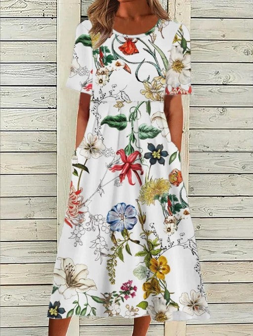 Romy | Damen Bedrucktes Florales Sommerkleid