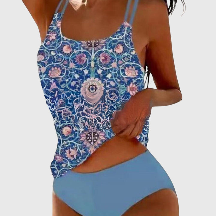 Verena | Damen Bedrucktes Boho Sommer Tankini-Set