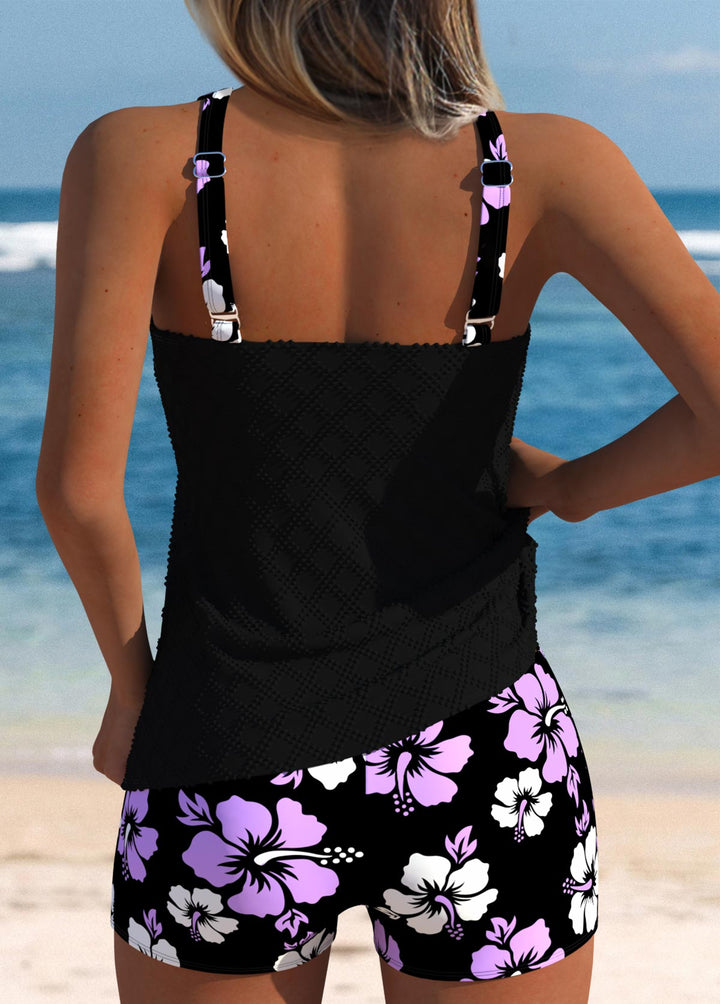 Nicole | Damen Sommer Rundhals Tankini Badeanzug