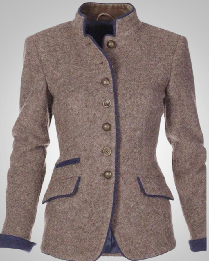 Paisley | Blazer élégant en laine avec poches pour femme