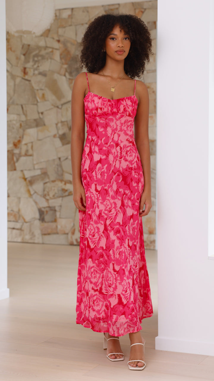 Luisa | Damen Sommer Maxi Hochzeitsgastkleid