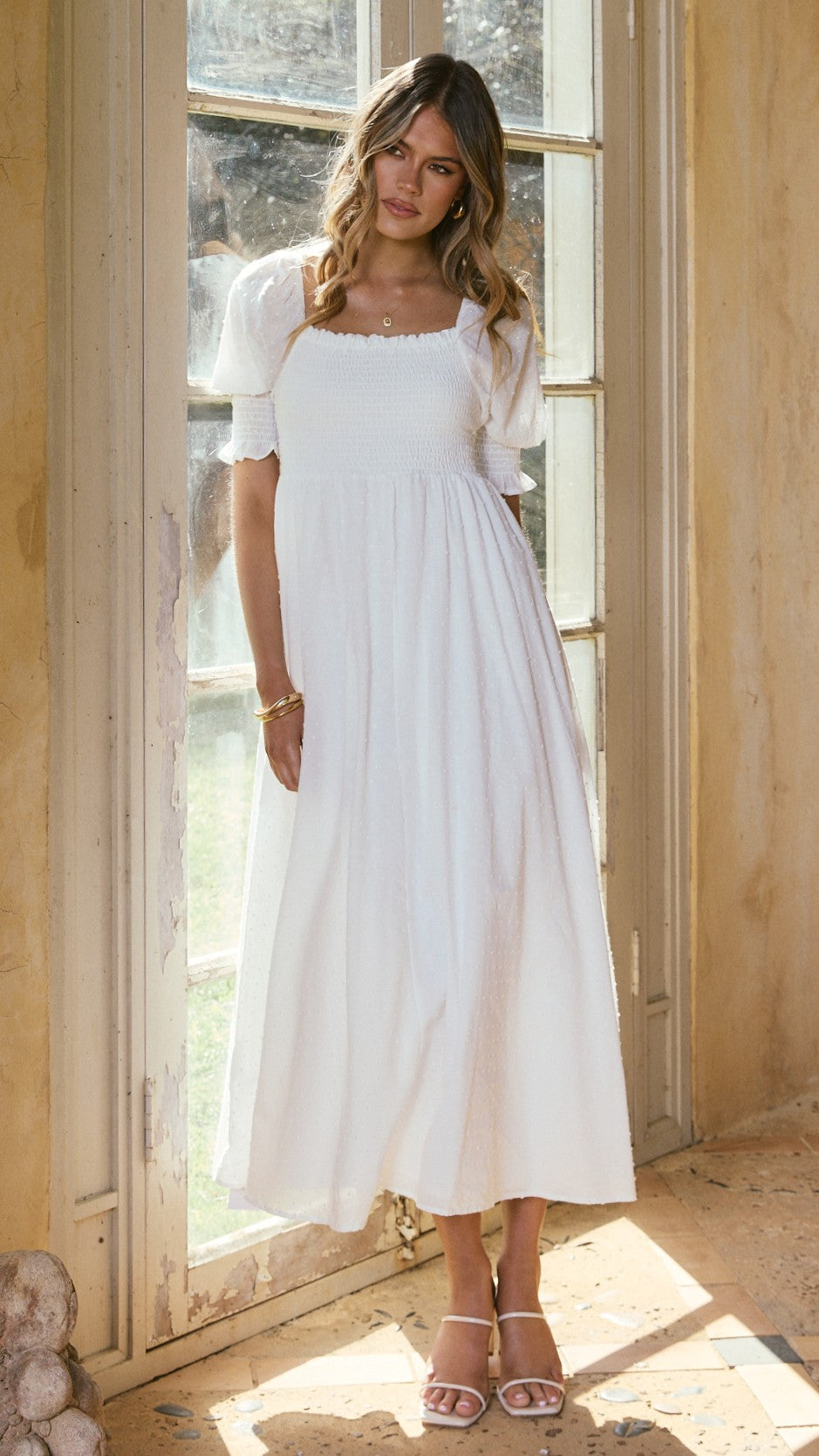 Leticia | Damen Romantisches Midi Hochzeitsgastkleid