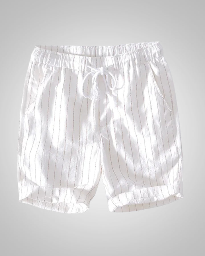 Lior | Herren Gestreifte Sommer Leinen Shorts