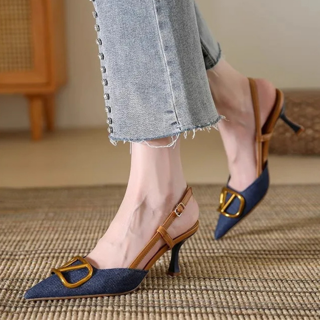 Heliodor | Damen Pumps mit Slingback und Stilettoabsatz für festliche Abende