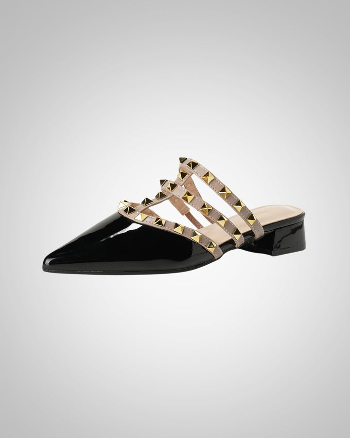 Leni | Damen Sommer Slingback Blockabsatz Pantoletten