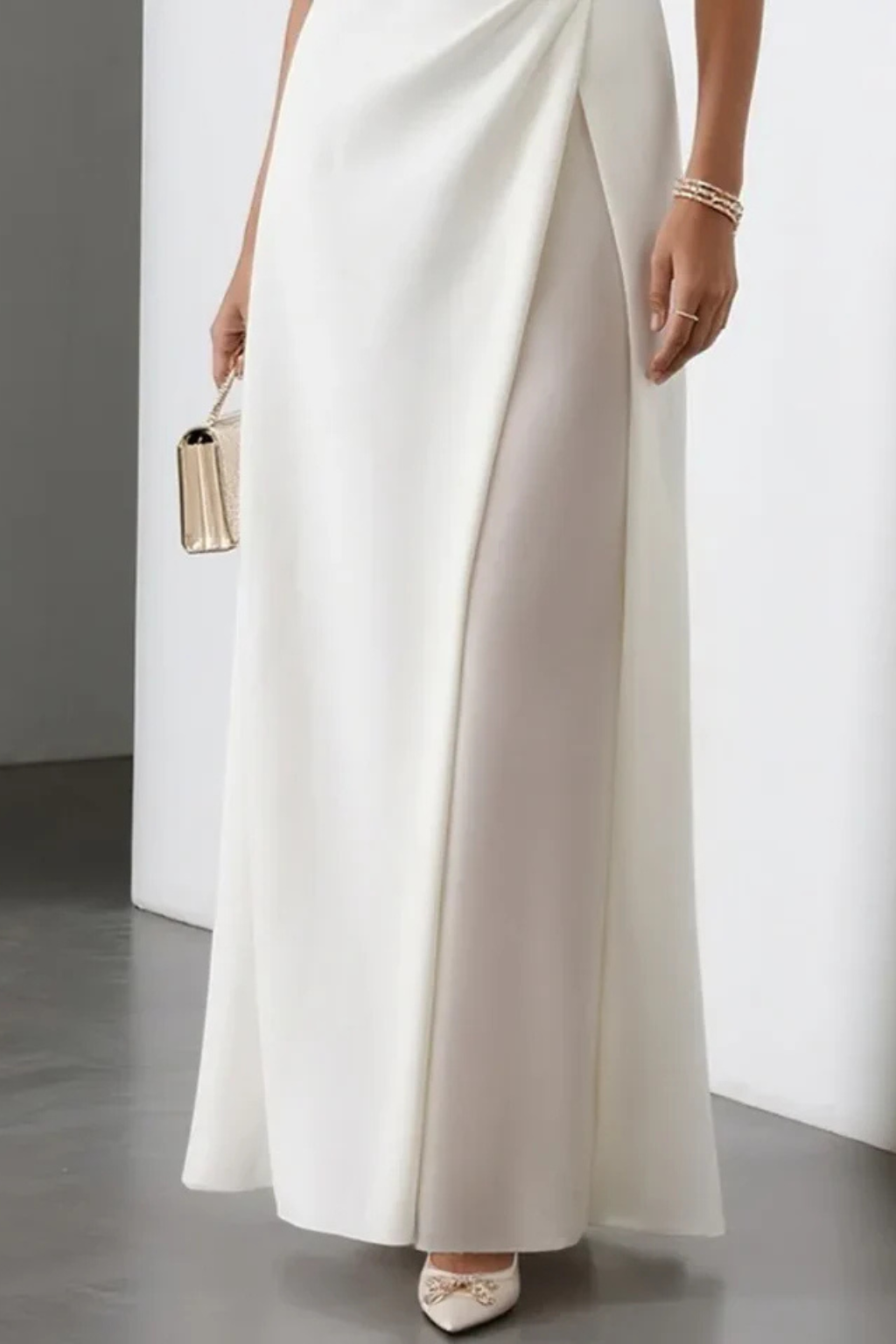Verena | Robe longue portefeuille pour femme, invitée à un mariage