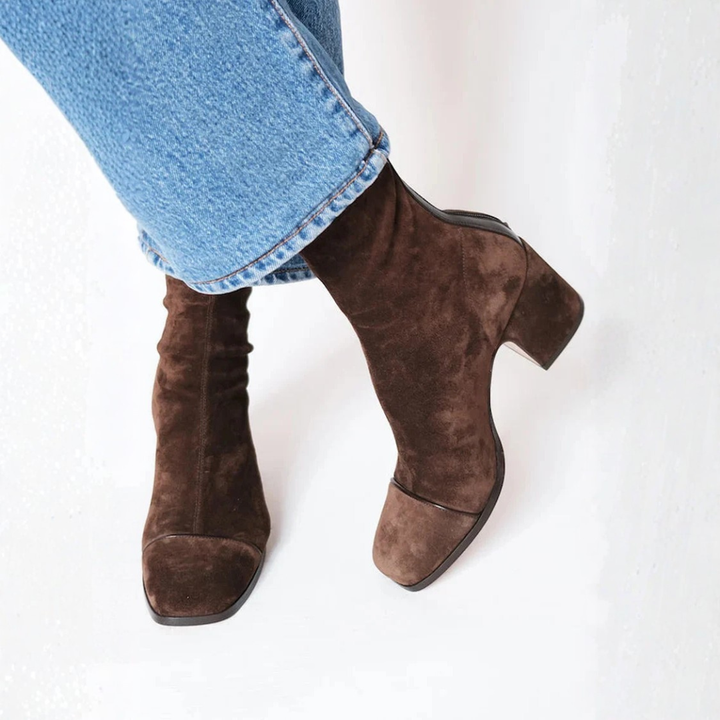 Claudia | Damen Komfort Stiefeletten Mit Absatz