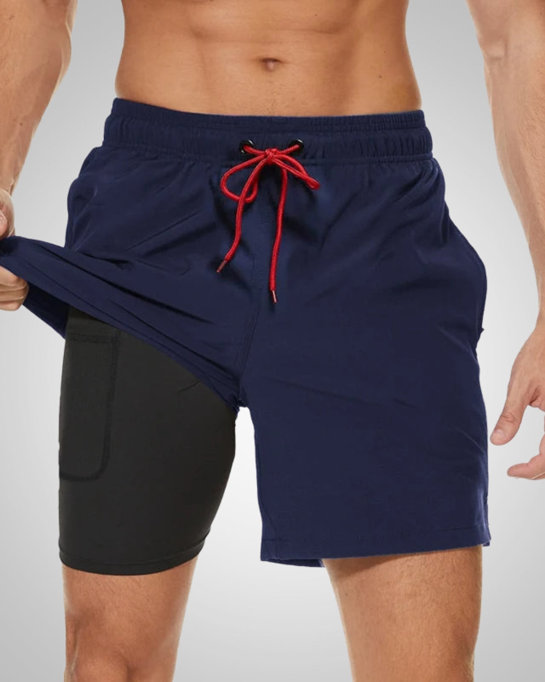 Rahul | Herren Sportliche Slim-Fit Badehose Mit Innenshorts