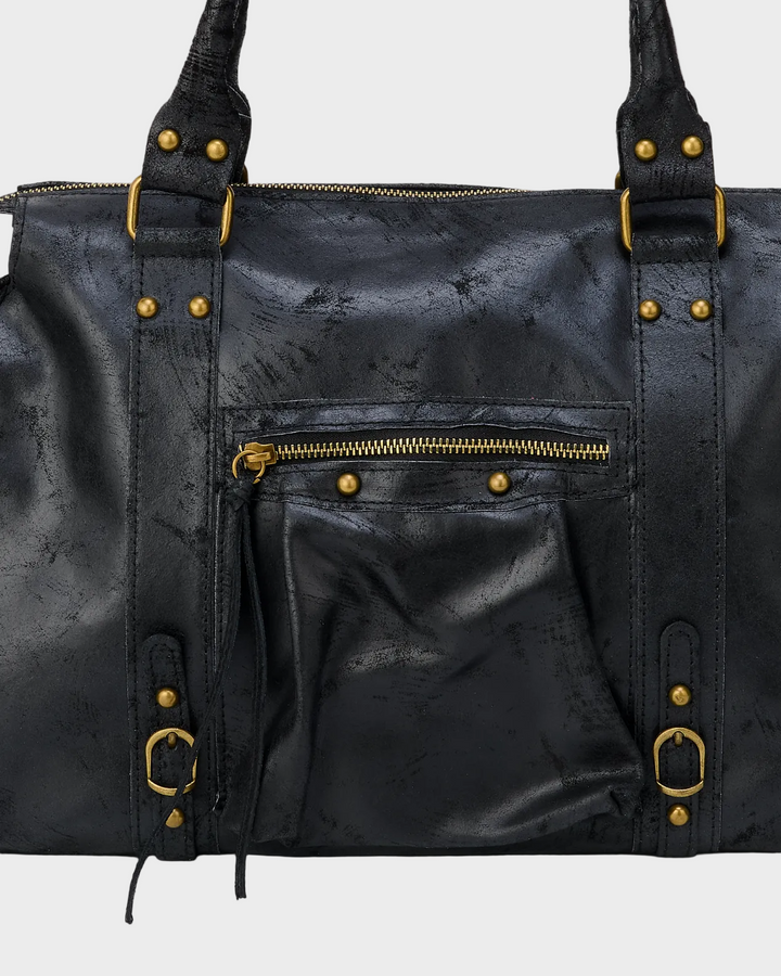 Annina | Damen Geräumige Leder Schultertasche mit Taschen