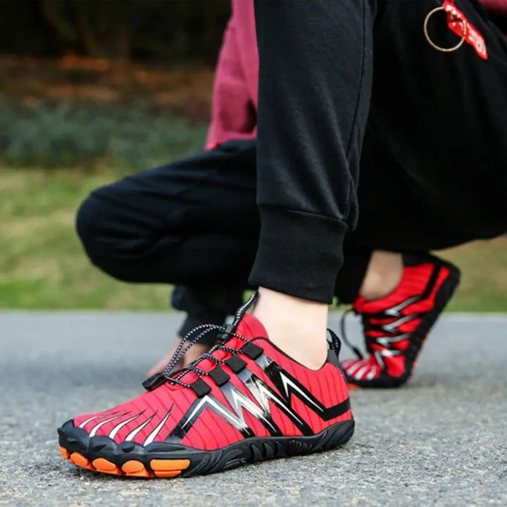 Quinn | Elastische Schnürung Wander Barfußschuhe