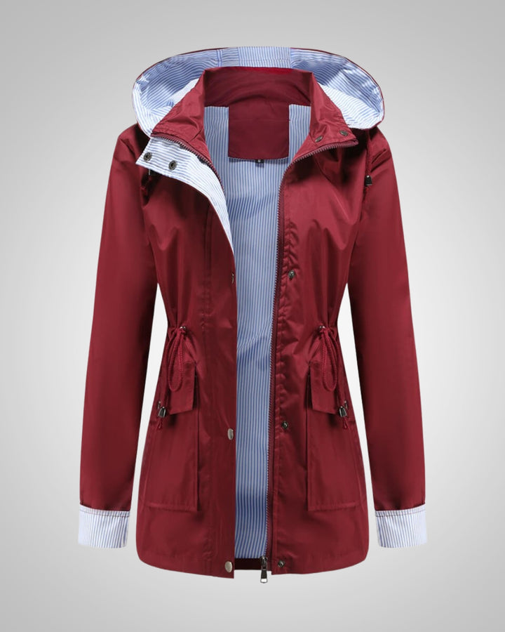 Anneliese | Damen Kapuze Kordelzug Regenjacke