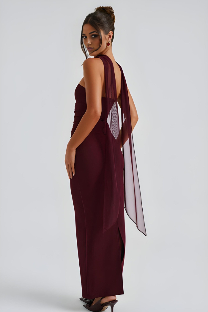 Kennedy | Damen Trägerloses Bodycon Hochzeitsgäst Maxikleid
