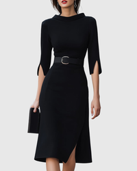 Victoria | Abito midi elegante da donna asimmetrico