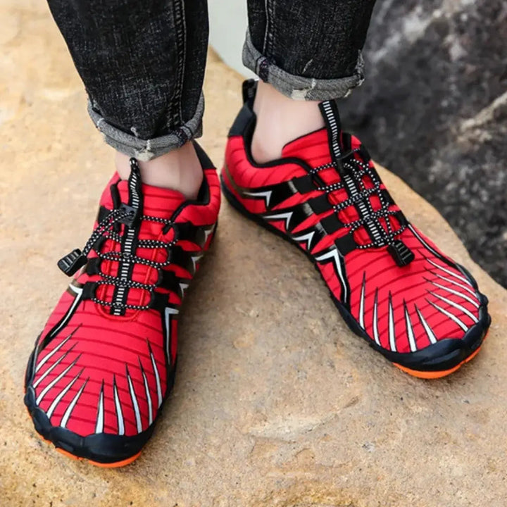 Quinn | Elastische Schnürung Wander Barfußschuhe