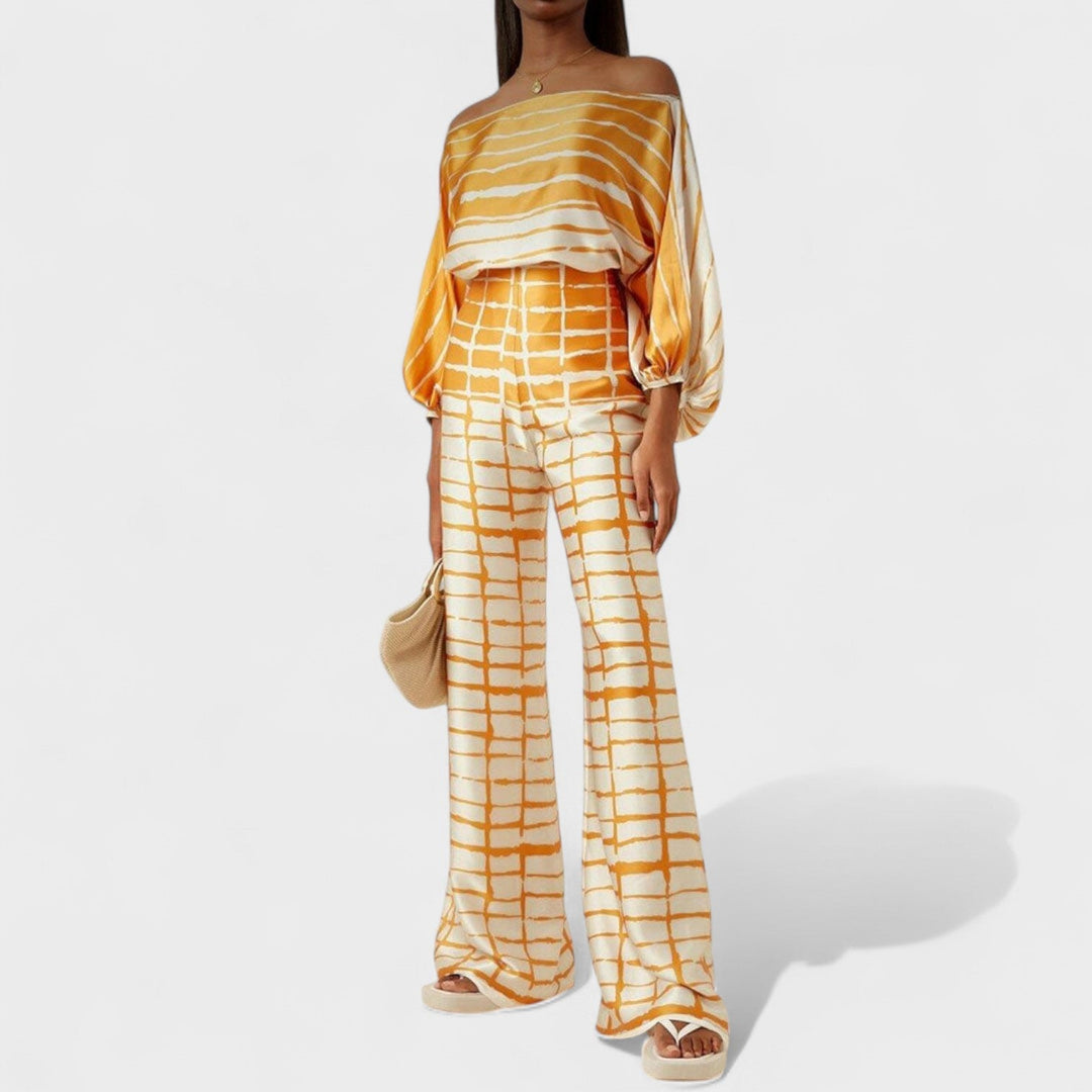 Melanie | Damen Festlicher Sommer Midi Zweiteiler