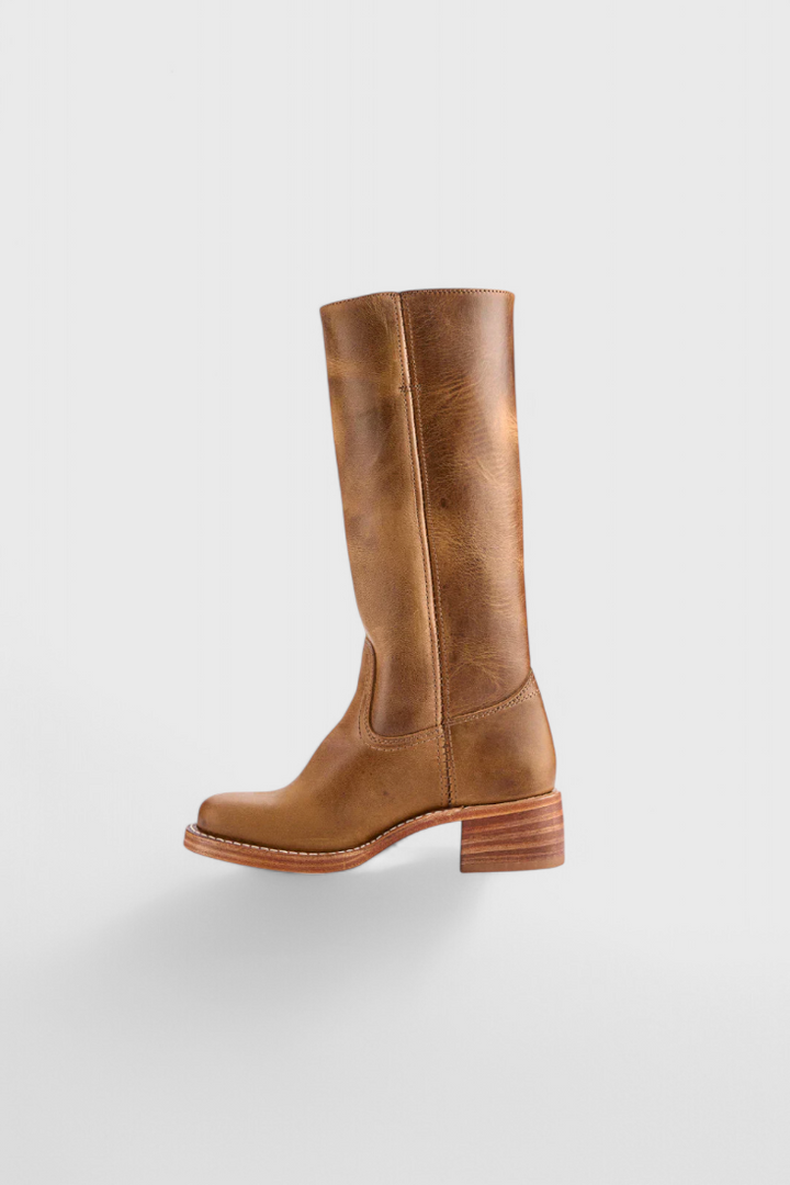 Anja | Damen Klassiker Kniehohe Lederstiefel