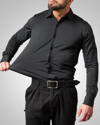 Nathan | Herren Modisches Stretch Hemd