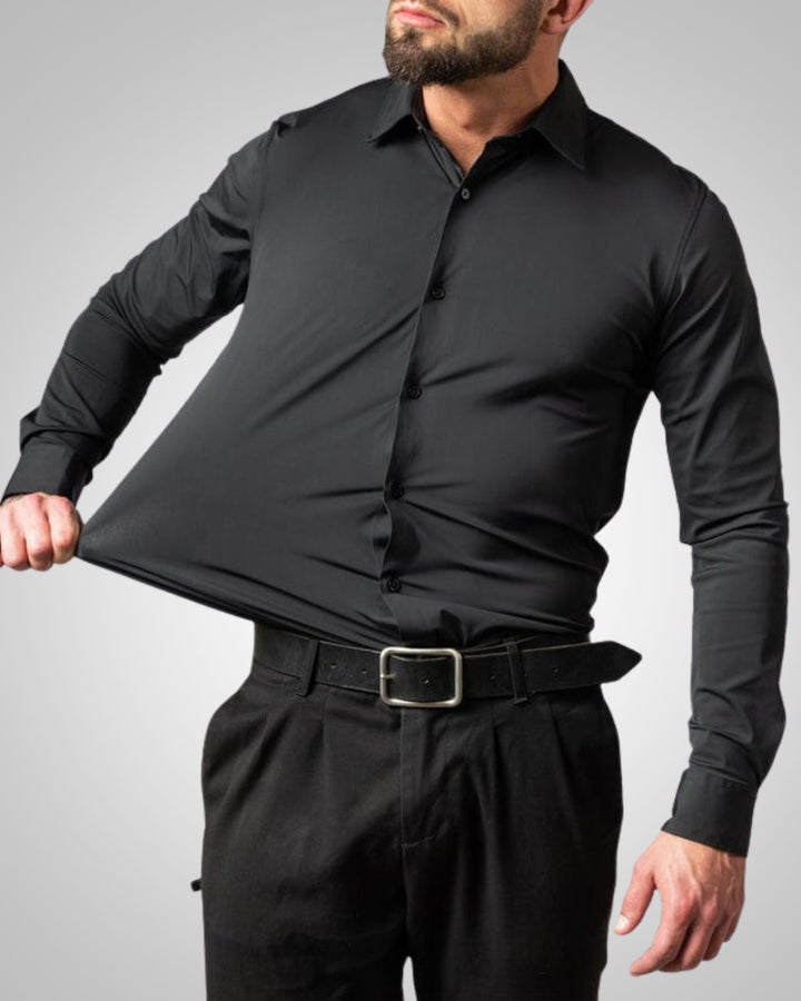 Nathan | Herren Modisches Stretch Hemd