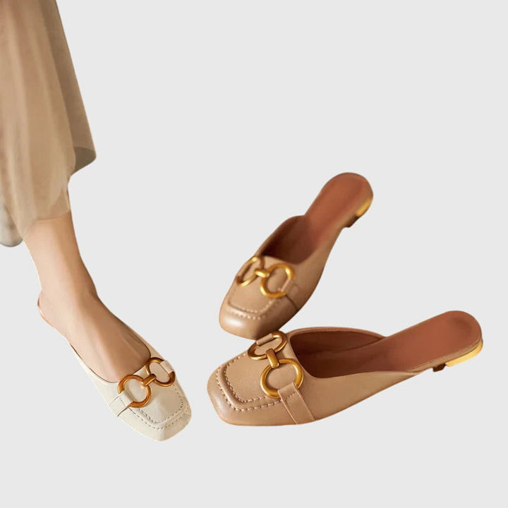 Kim | Damen Sommer Geschlossene Slip-on Pantoletten