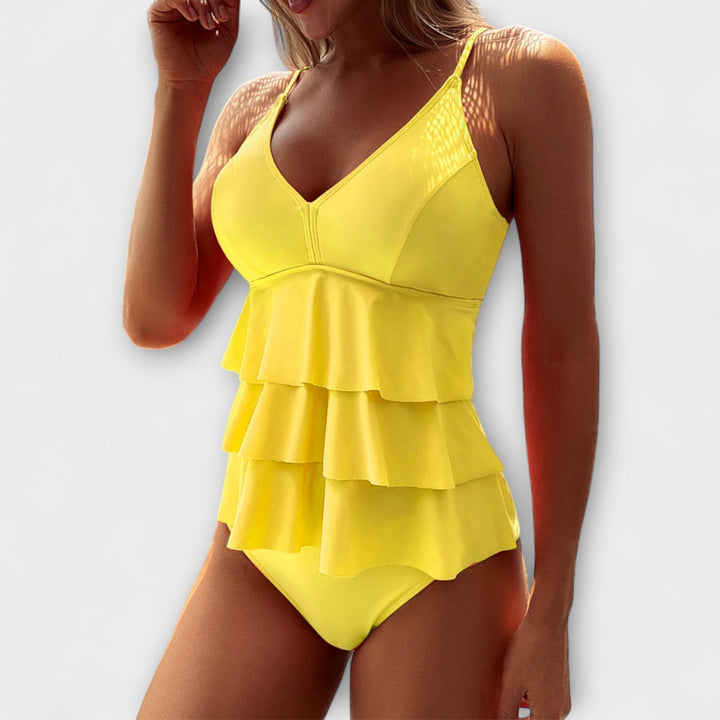 Hanna | Damen V-Ausschnitt Sommer Tankini Badeanzug