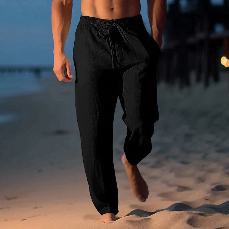 Philipp | Herren Kordelzug Leinen Sommer Hose