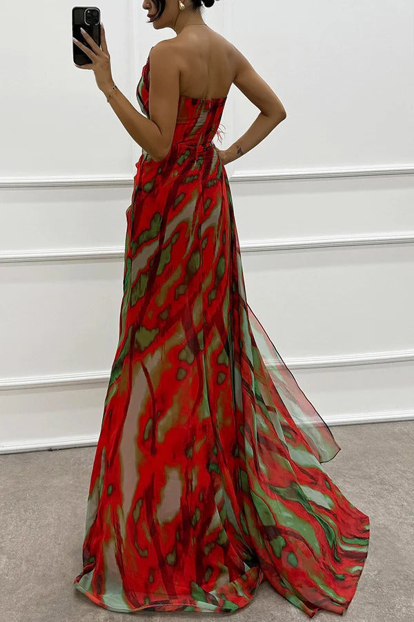 Olivia | Damen Elegantes Ärmelloses Hochzeitsgastkleid
