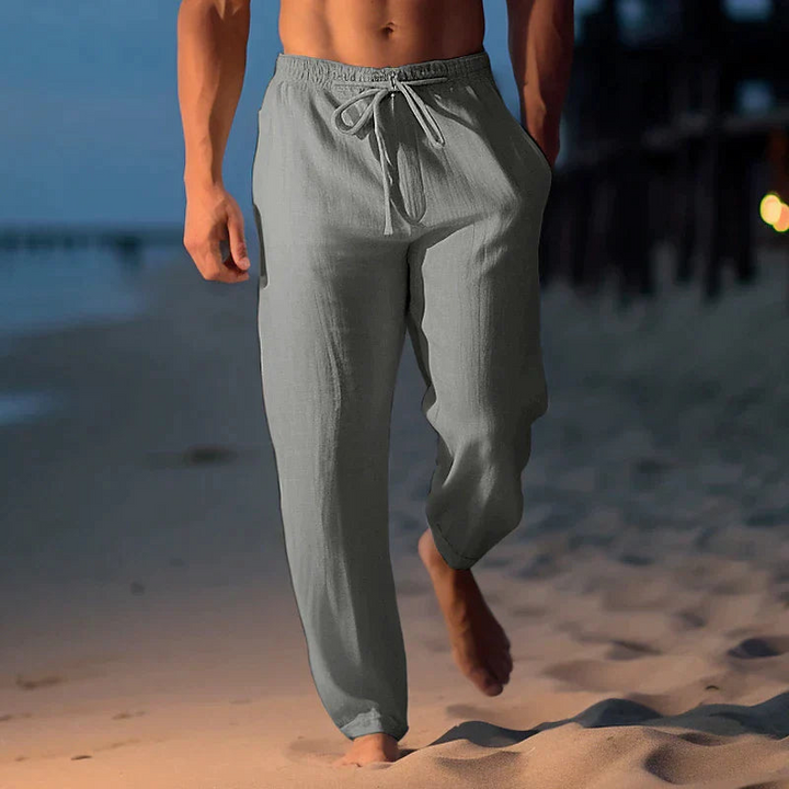 Philipp | Herren Kordelzug Leinen Sommer Hose