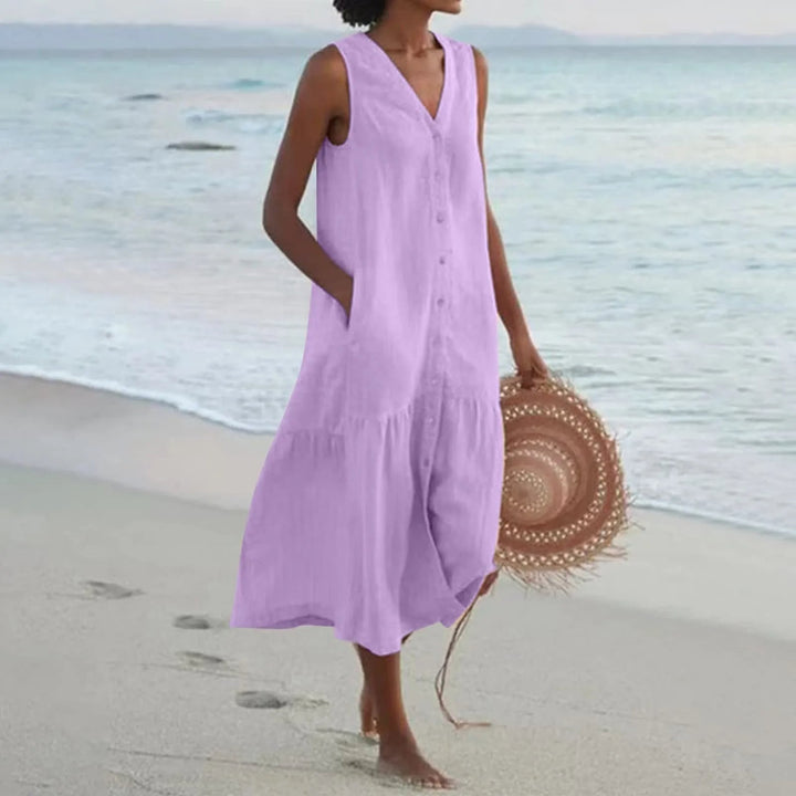 Geraldine | Damen Lässiges Strandkleid Mit Bauchabdeckung
