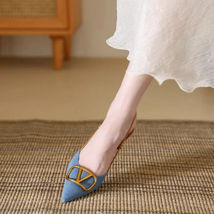 Heliodor | Damen Pumps mit Slingback und Stilettoabsatz für festliche Abende