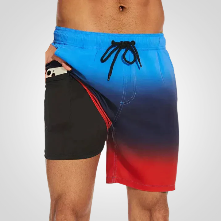 Damian | Herren Sportlicher Slim Fit Badehose mit Innenfutter