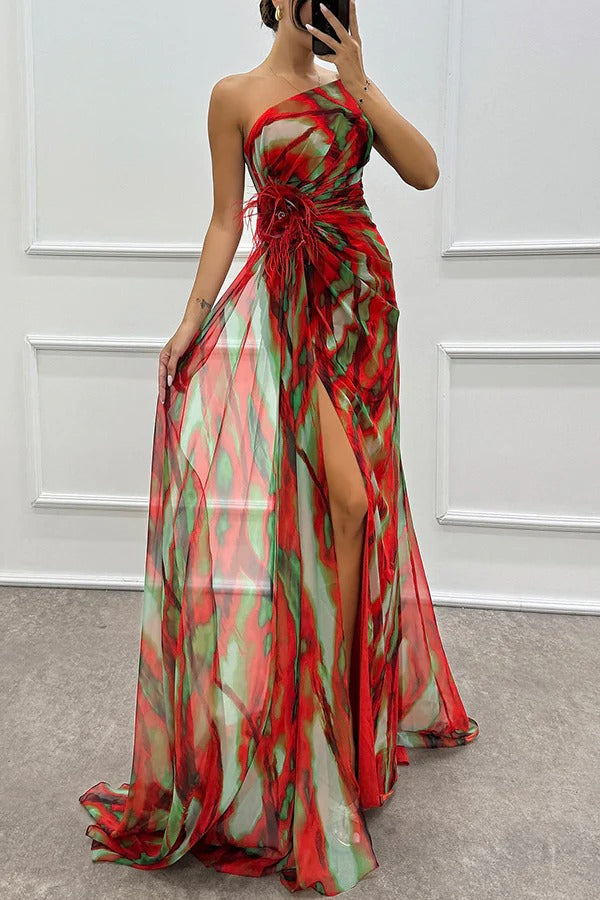 Olivia | Damen Elegantes Ärmelloses Hochzeitsgastkleid