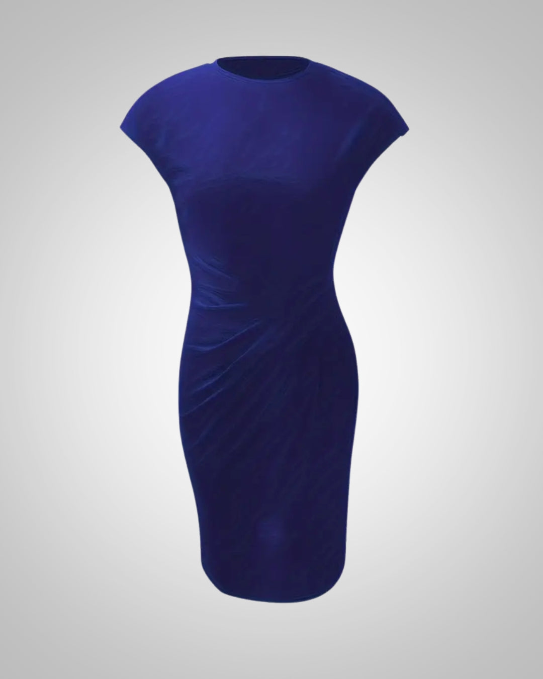 Isla | Damen Elegant Rundhalsausschnitt Bodycon Midi Kleid