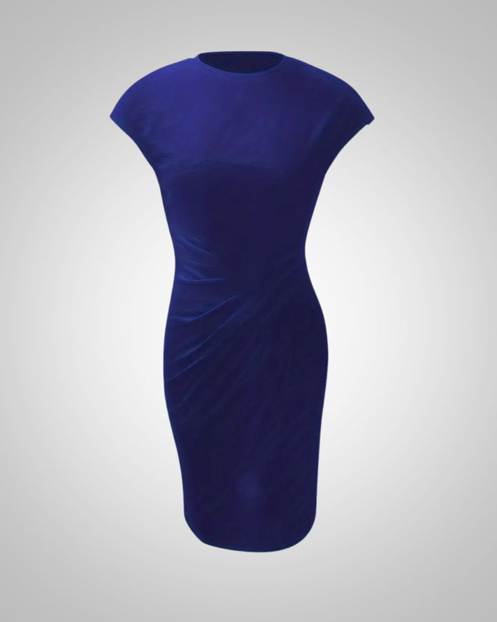 Isla | Damen Elegant Rundhalsausschnitt Bodycon Midi Kleid