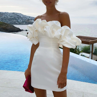 Joana | Damen Festliches Mini Hochzeitsgastkleid