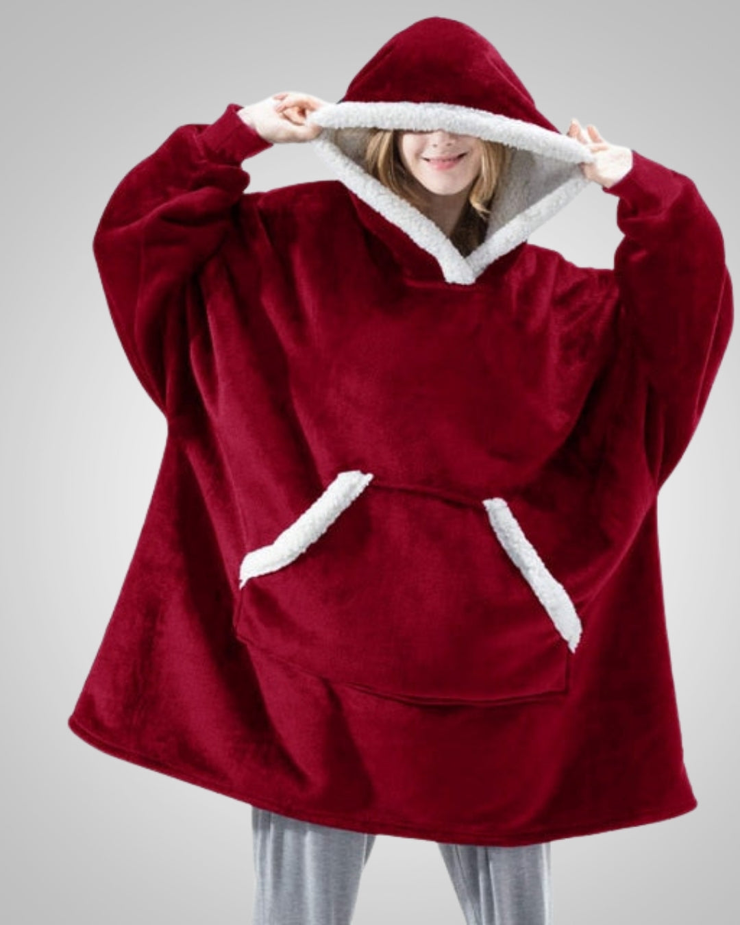 Gabriella | Damen Oversized Decken Hoodie mit Reissverschluss